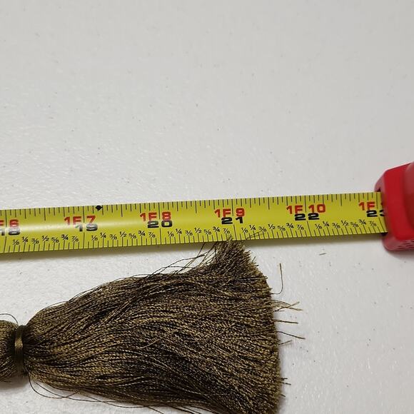 Necklace Cream Green & Gold Beaded Tassle Bohemian Long - Picture 7 of 7